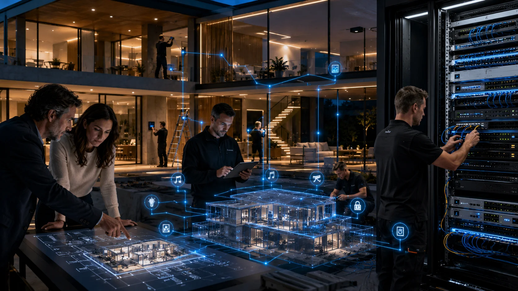 Netwerkontwerp voor een luxe woning